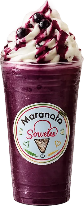 Milk shake de açaí da Maranata com chantilly